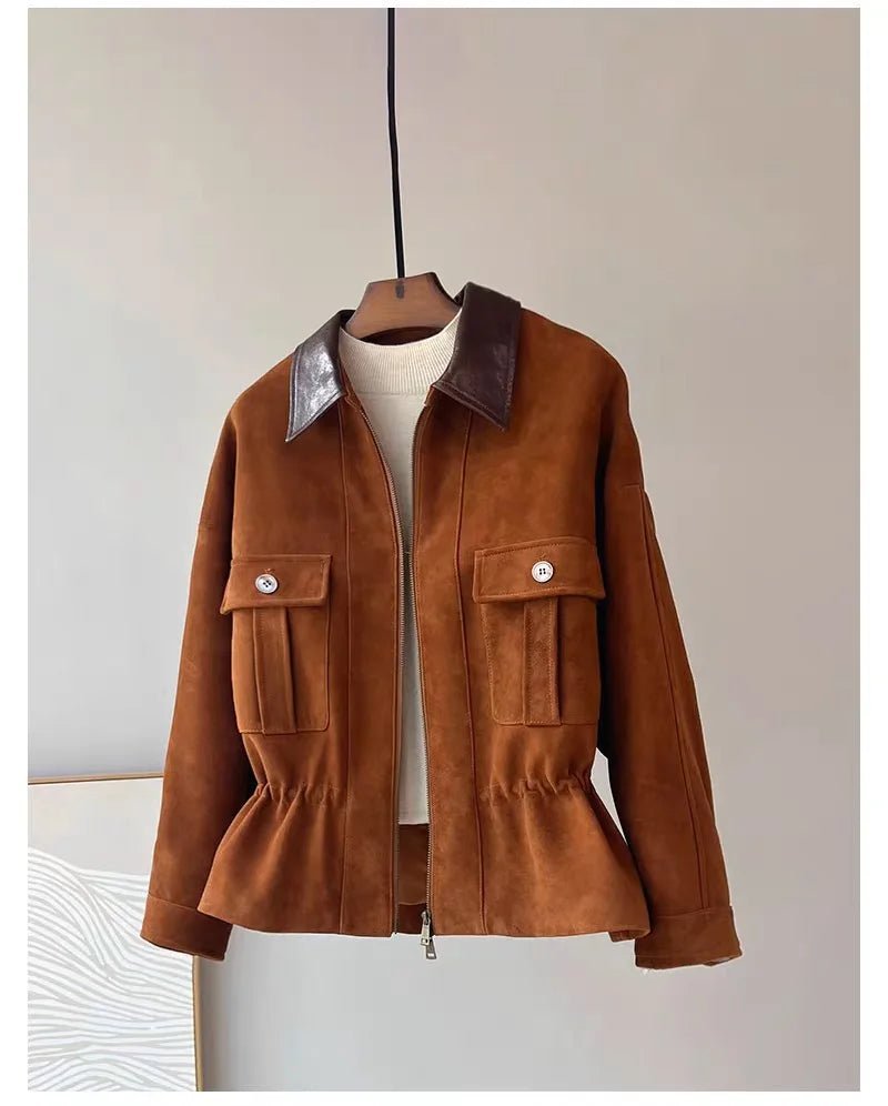 SOERA Sharmaine Slim Fit Suede Jacket - Coats & Jackets -  Brown S