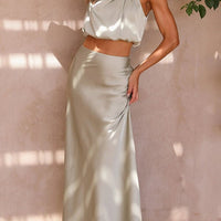 Beatrice Two-Piece Satin Wedding Guest Set
