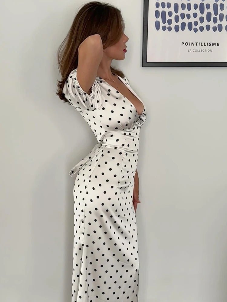 SOERA Bianca Polka Dot V - Neck Maxi Dress - Dress -  XS