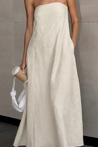 Bianca Strapless Backless Maxi Dress