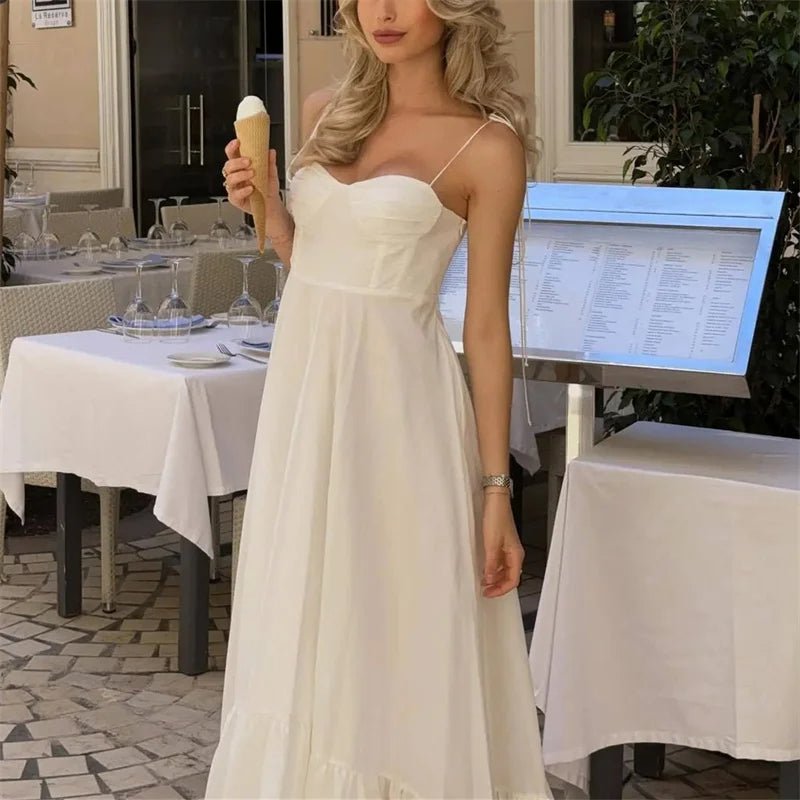 SOERA Jasmine Flowing Tiered Midi Dress - Dress - SOERA-801027-WHI-M-27203 White M