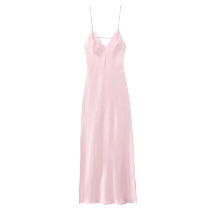 SOERA Kirra Satin Backless Maxi Dress - Dress -  Pink XS