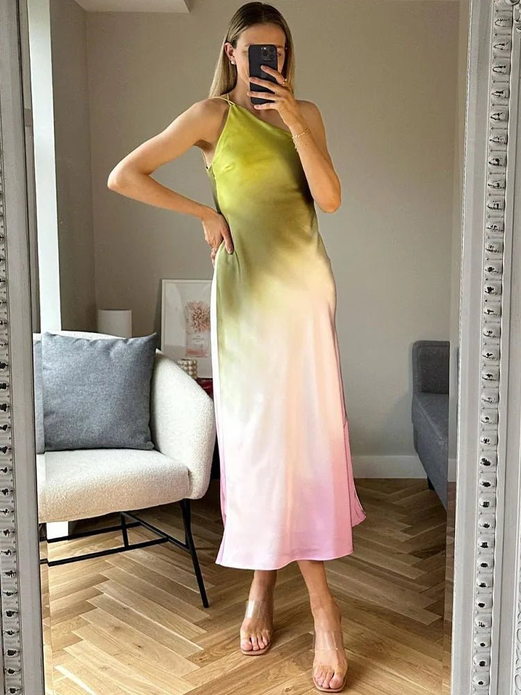 SOERA Natasha Asymmetric Off-Shoulder Dress - Dress - SOERA-091779-GRE-XS-30211 Green XS