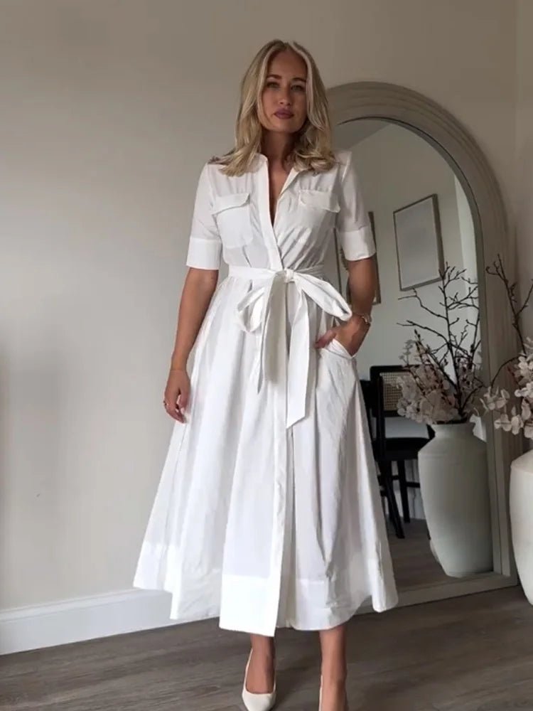 SOERA Ariane Belted Shirt Midi Dress - Dresses -  Pink XS