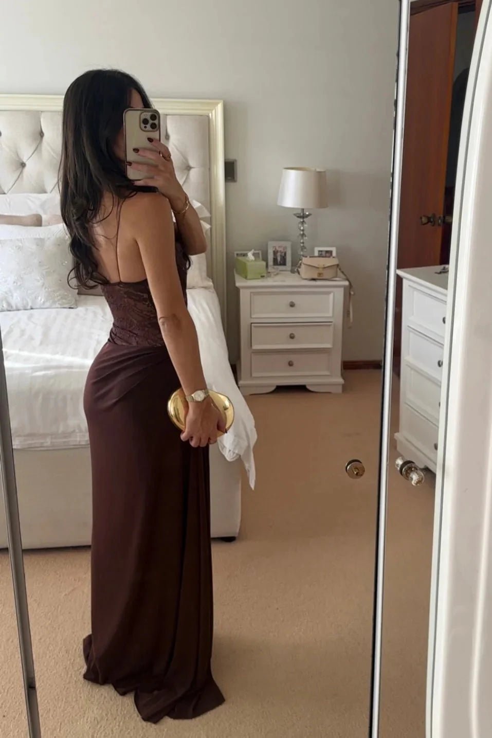 SOERA Emily Lace Maxi Summer Dress - Dresses -  Brown S