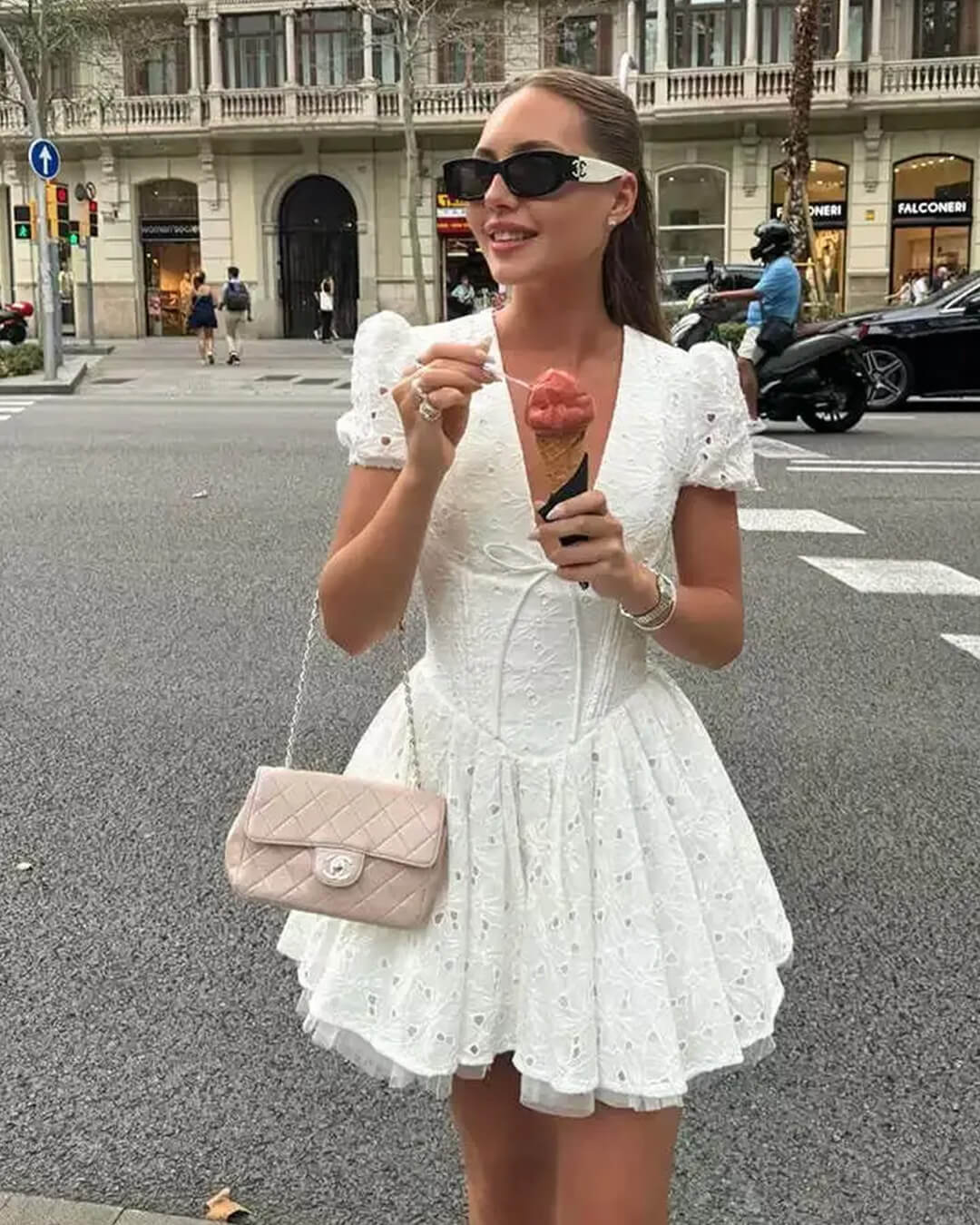 SOERA Jane Puff Sleeve Embroidered Mini Dress - Dresses - jC1774532669744451346 M