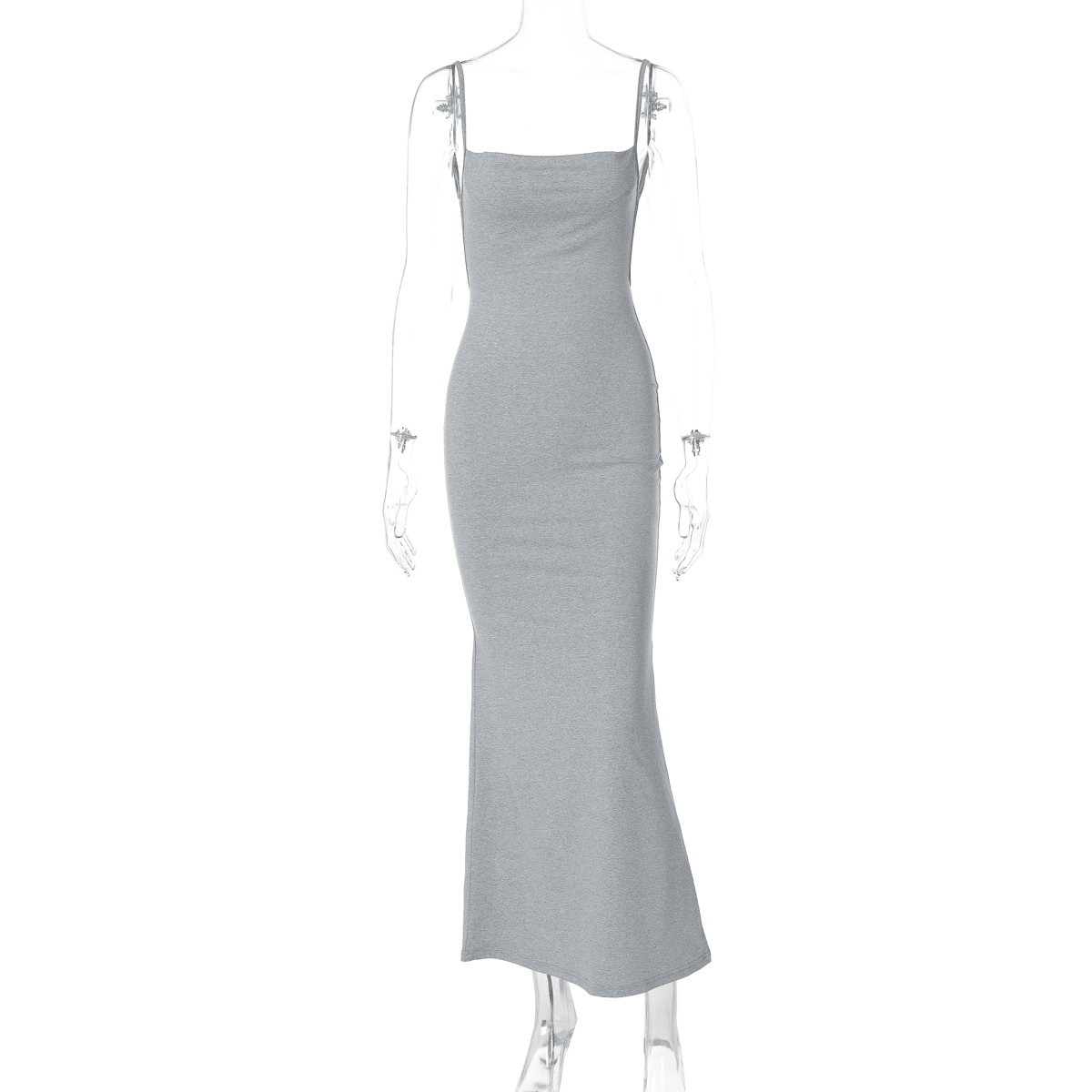 SOERA Janet V Neck Strap Maxi Dress - Dresses -  Gray XS