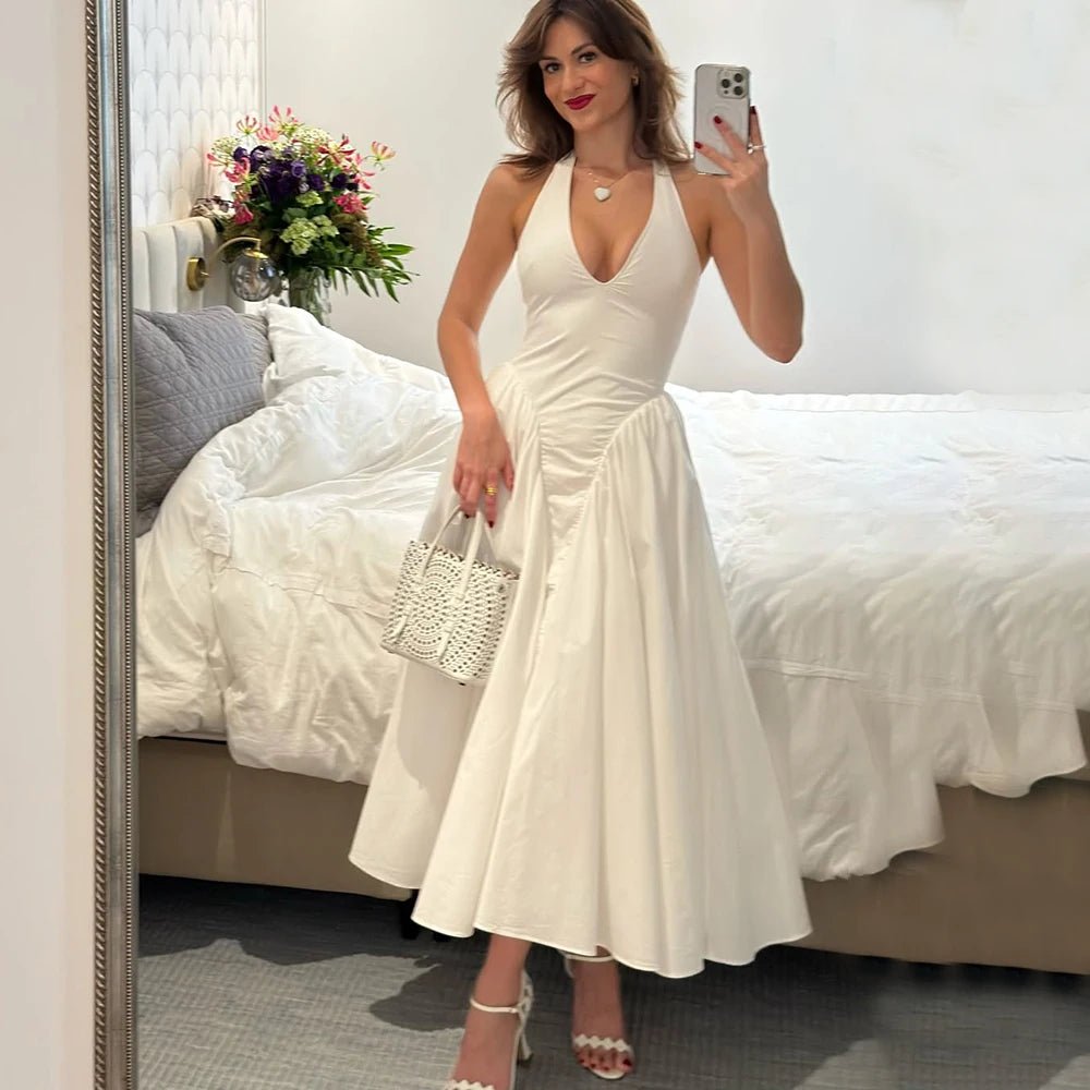 SOERA Kristy Deep Neck Maxi Dress - Dresses - 1005007292890333-;zZ1771582051646405346 White S