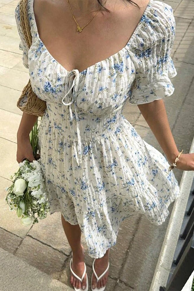 SOERA Liliana Floral Lace - Up Mini Dress - Dresses - yr1774532669752281284 M