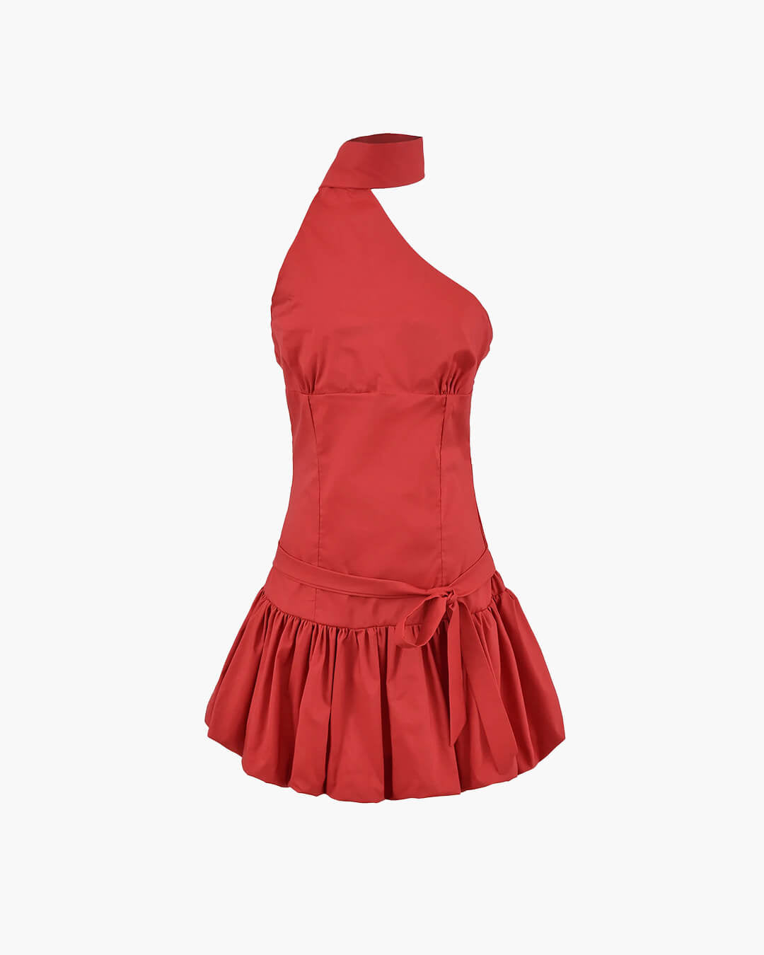 SOERA Nina One Shoulder Polka Dot Mini Dress - Dresses - 1005011810493648-;Rp1775552728136056283 Red S