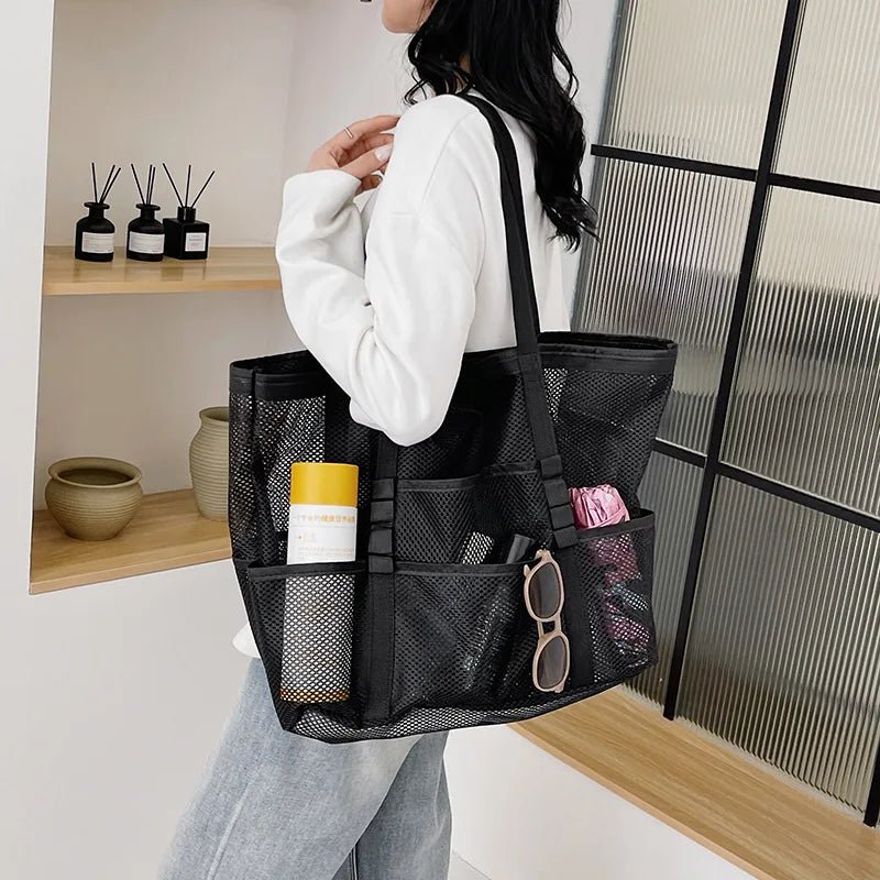 SOERA Beatrice Large Capacity Canvas Beach Tote - Handbags -  Black