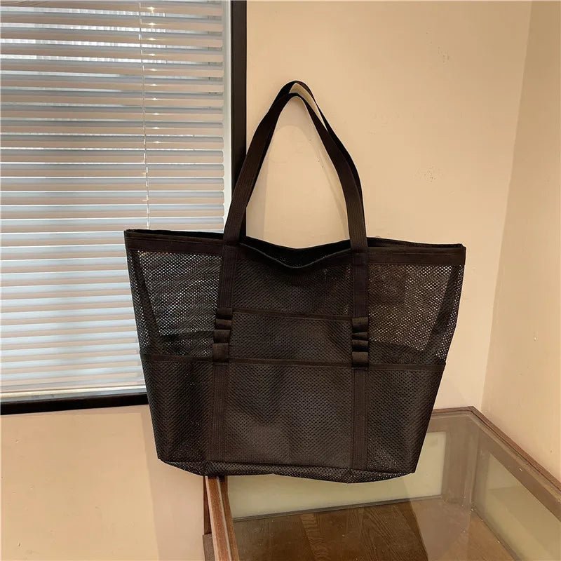 SOERA Beatrice Large Capacity Canvas Beach Tote - Handbags -  Black