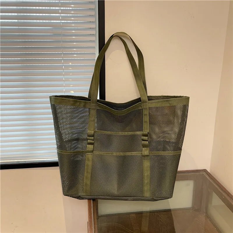 SOERA Beatrice Large Capacity Canvas Beach Tote - Handbags -  Grey