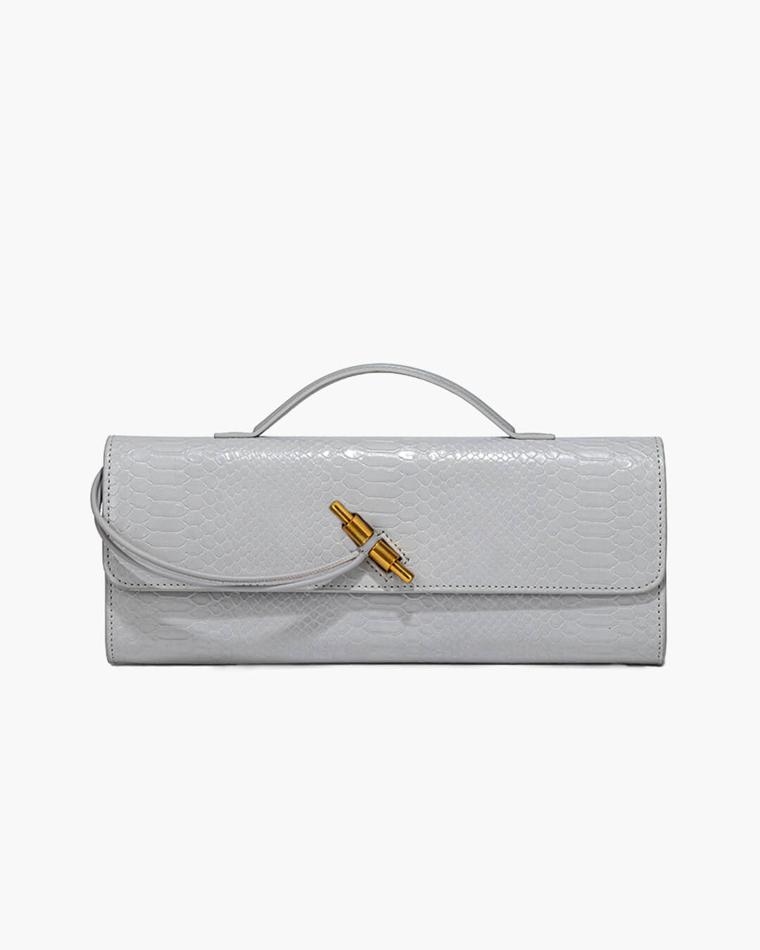 SOERA Bianca Croc - Embossed Leather Bag - Handbags - Soera-Bianca-Vegan-Leather-Bag-Handbag/Gray Gray Regular