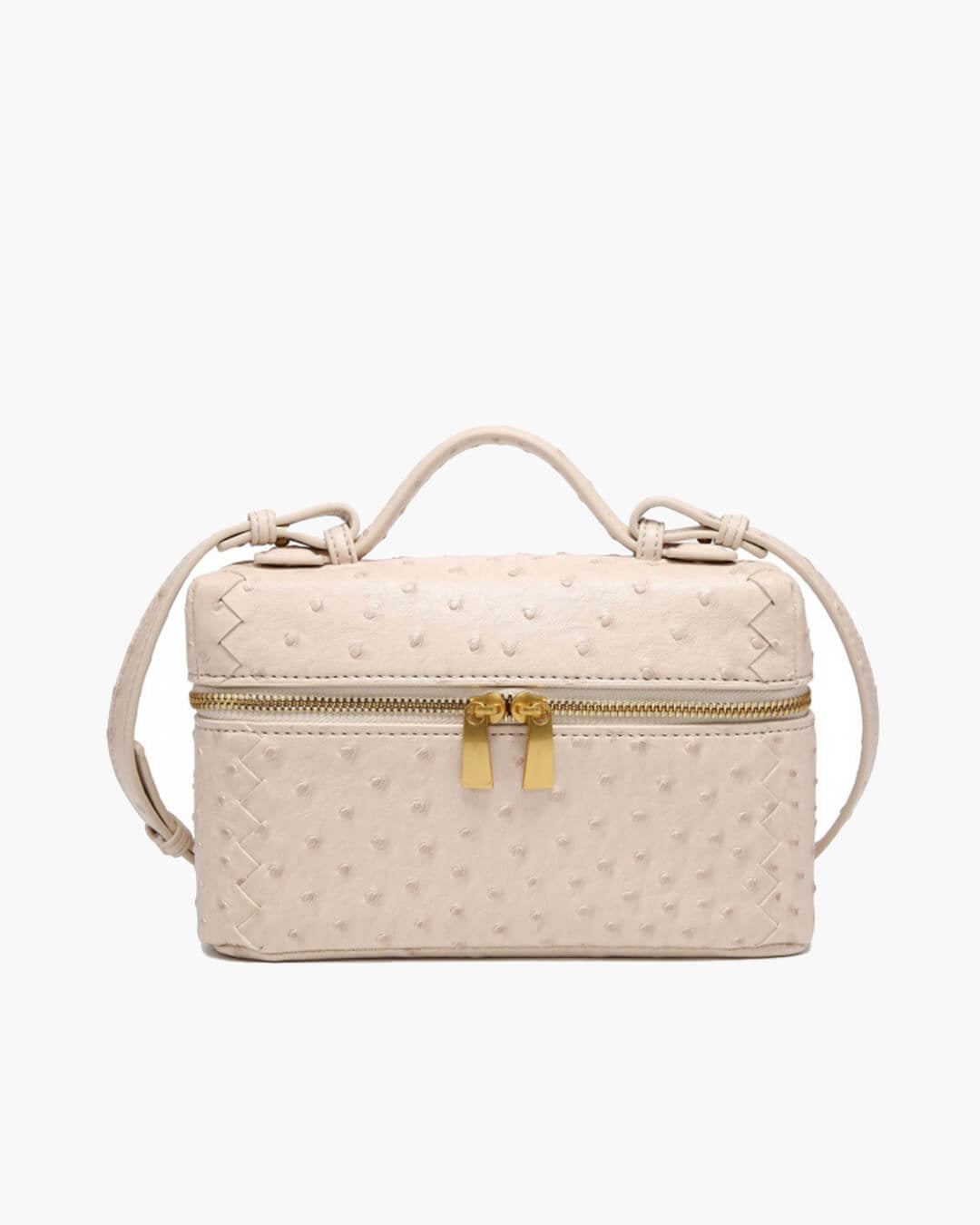 SOERA Delphine Leather Box Bag - Handbags -  Beige
