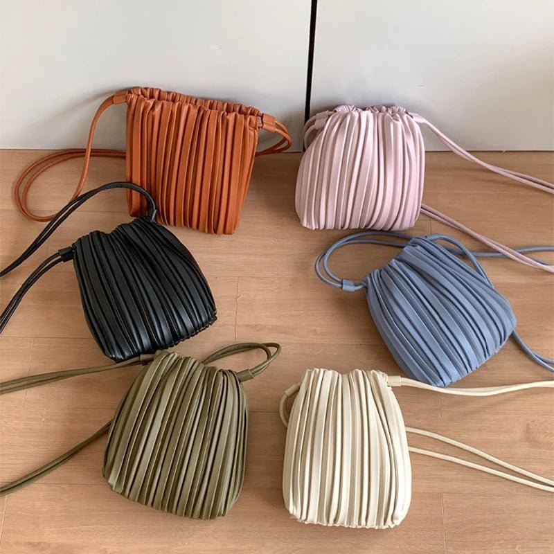 SOERA Lily Pleated Mini Crossbody Bag - Handbags -  Beige
