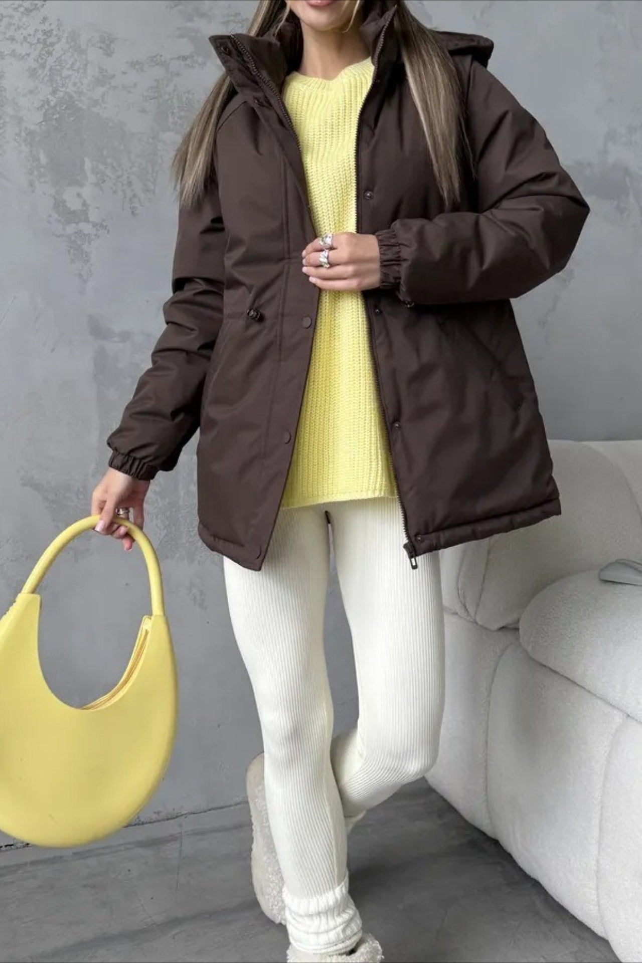 SOERA Adele Hooded Windbreaker Jacket - Jackets - fn1770383550819251550 Dark Brown S