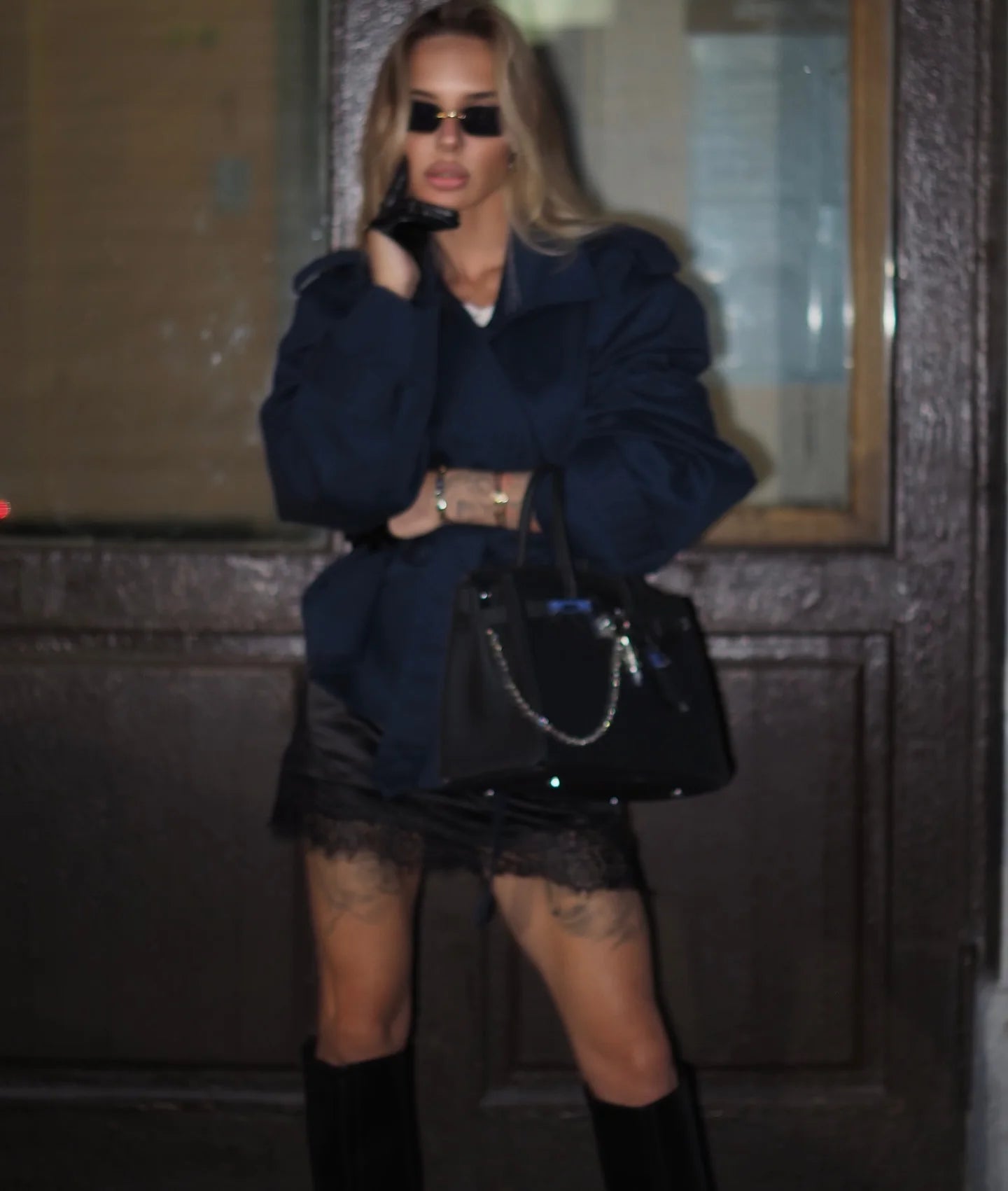 SOERA Barbara Belted Short Trench Coat - Jackets - 1005009823431445-;wW1772045932114769890 Navy Blue M