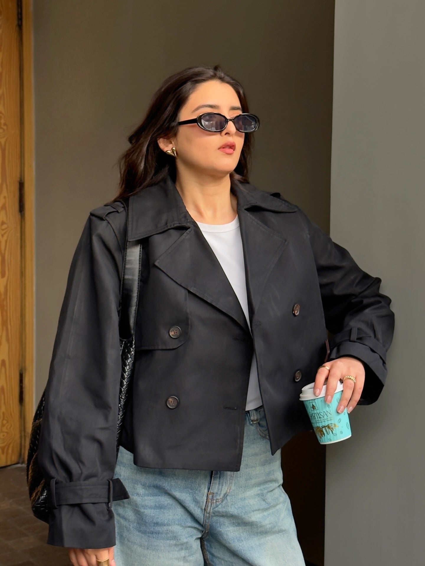 SOERA Clarisse Short Trench Coat - Jackets - EZ1774004001182010151 Black S