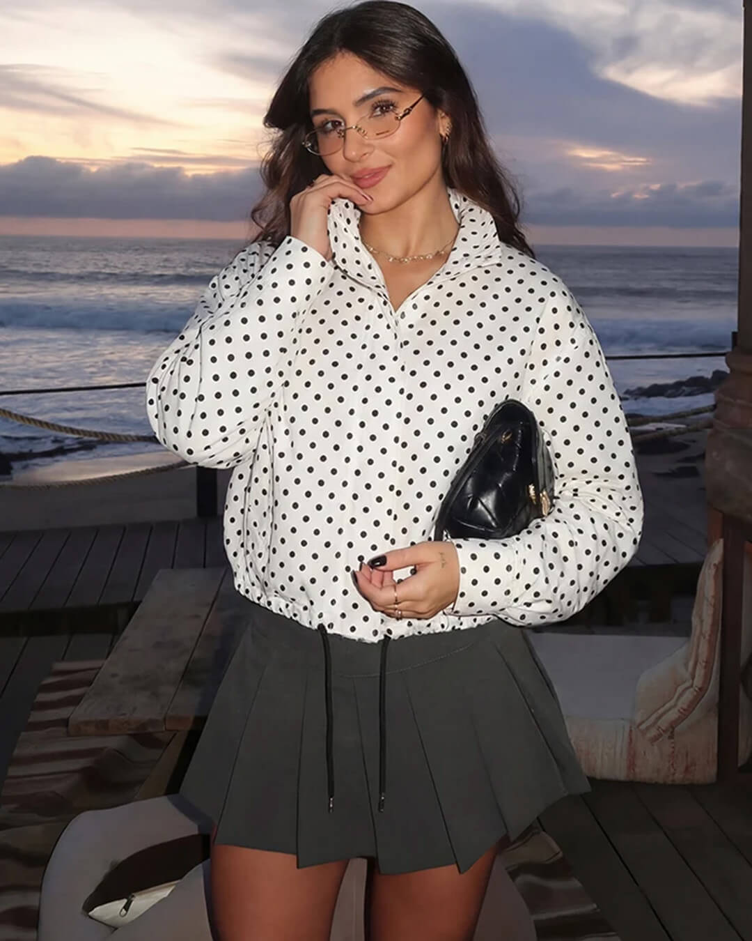 SOERA Janelle High Collar Drawstring Jacket - Jackets - 1005011853877235-;yj1775592292381551853 White XS