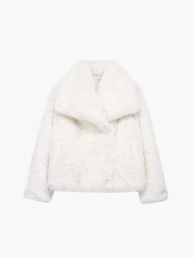 SOERA Jenna Faux Fur Coat - jackets - Soera-Jenna-Faux-Fur-Coat-White/S White S