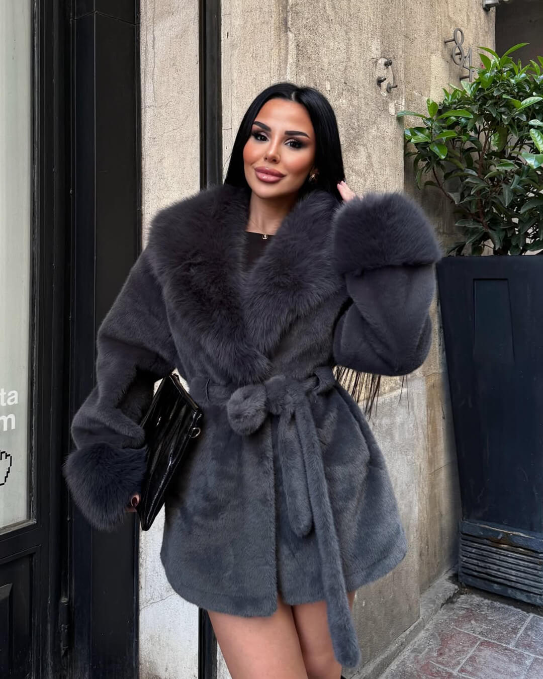 SOERA Jessa Faux Fur Trim Coat - Jackets - 3256810138161838-;iz1765284570161336000 Black S