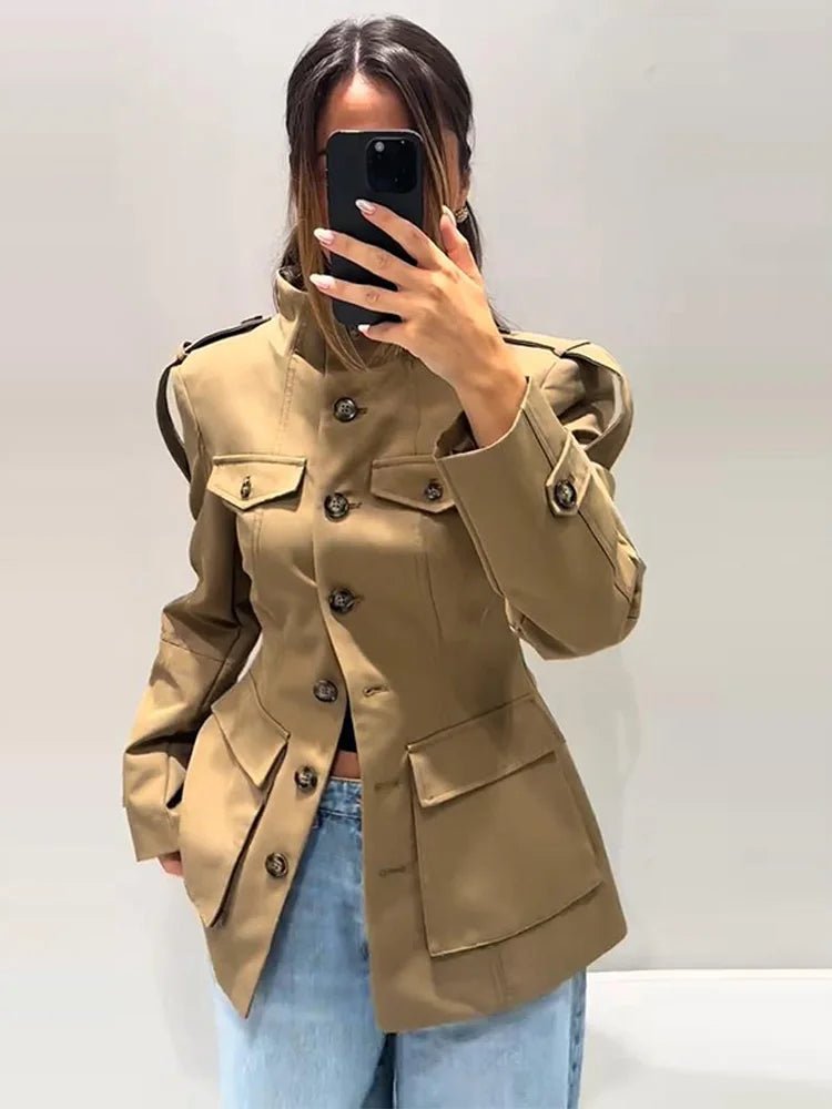 SOERA Melinda Slim Fit Trench Coat - Jackets - yH1761123527992579768 Tan XS