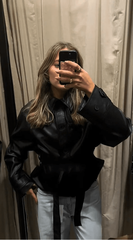 SOERA Tabitha Belted Faux Leather Jacket - Jackets - 1005009949501329-;bS1775572384782373326 S