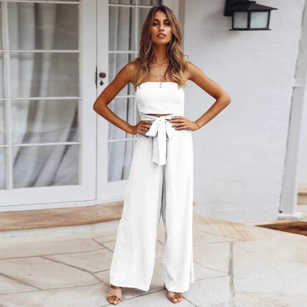 SOERA Regina Strapless Straight Jumpsuits - Jumpsuits & Rompers -  White XS