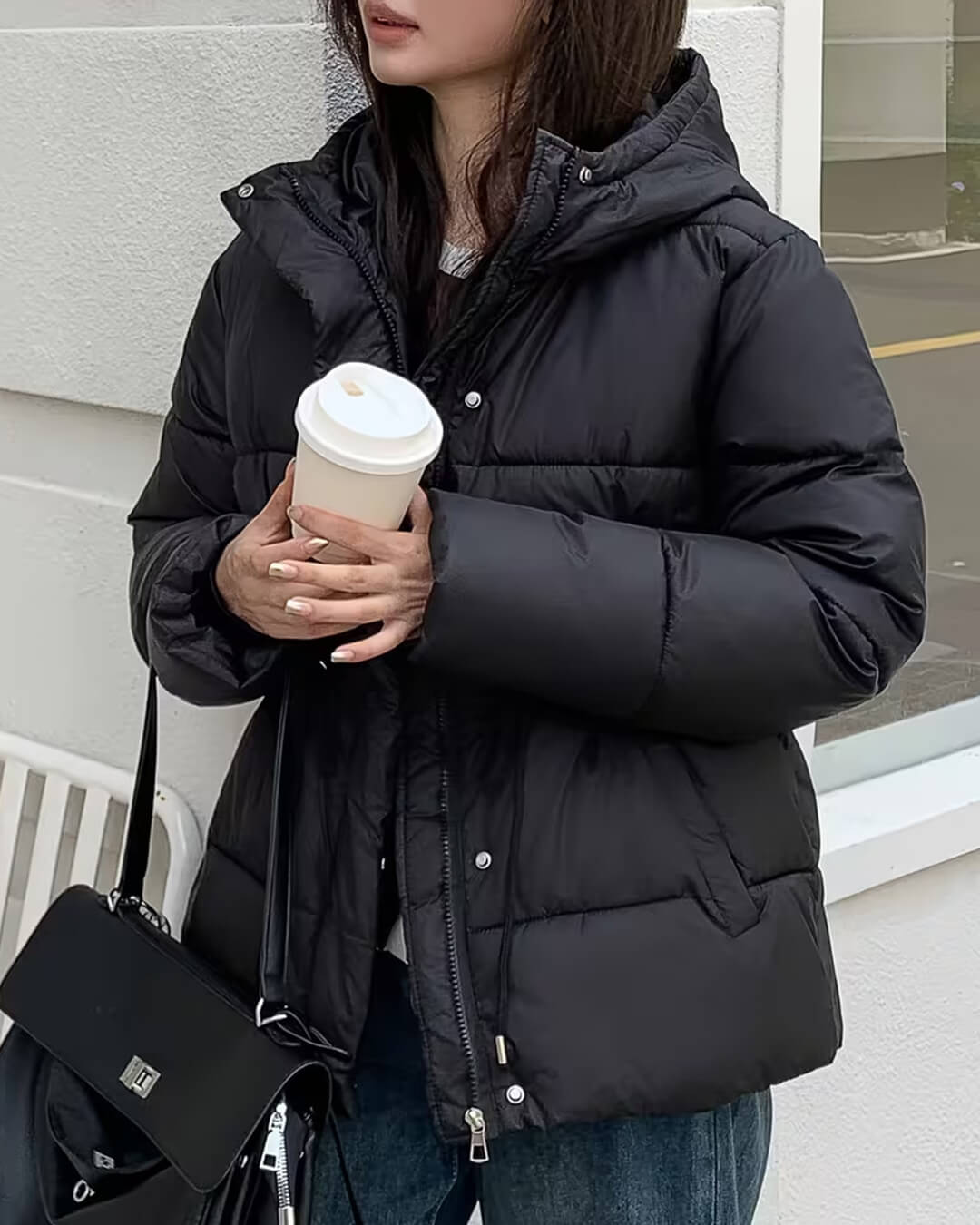 Mary Oversized Drawstring Waist Puffer Jacket
