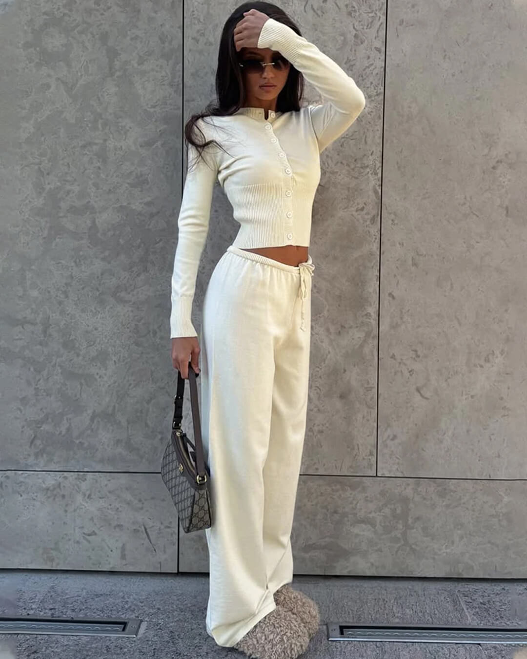 SOERA Jamilla Knit Two piece Set - Matching Sets - 1005010323554935-;bN1769414233623657637 Light Yellow M