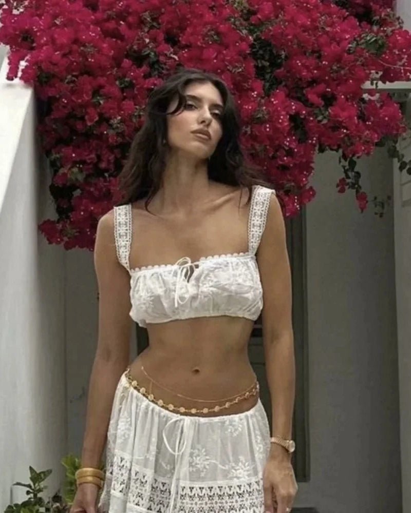 SOERA Margot Bohemian Crop Top Maxi Skirt Set - Matching Sets -  Strap S