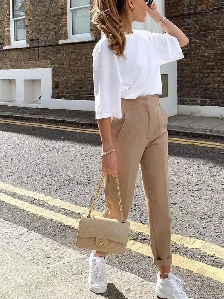 SOERA Sofia High Waist Pencil Pants - Pants -  Brown XS