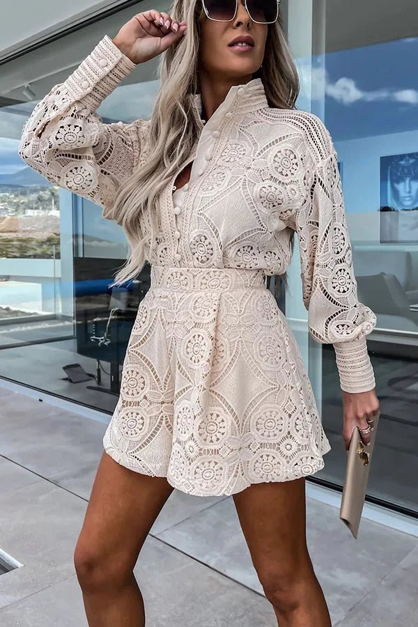 SOERA Natalie Lace Embroidered Co - Ord Set - Set - 1005002791435593-;tW1776125342246433494 Beige S