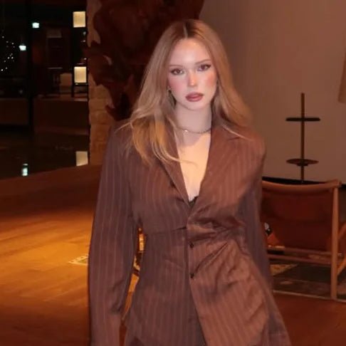 SOERA Melanie Pinstripe Pant Suit - Sets - 1005010003509570-;lM1770053337241750893 Pants M