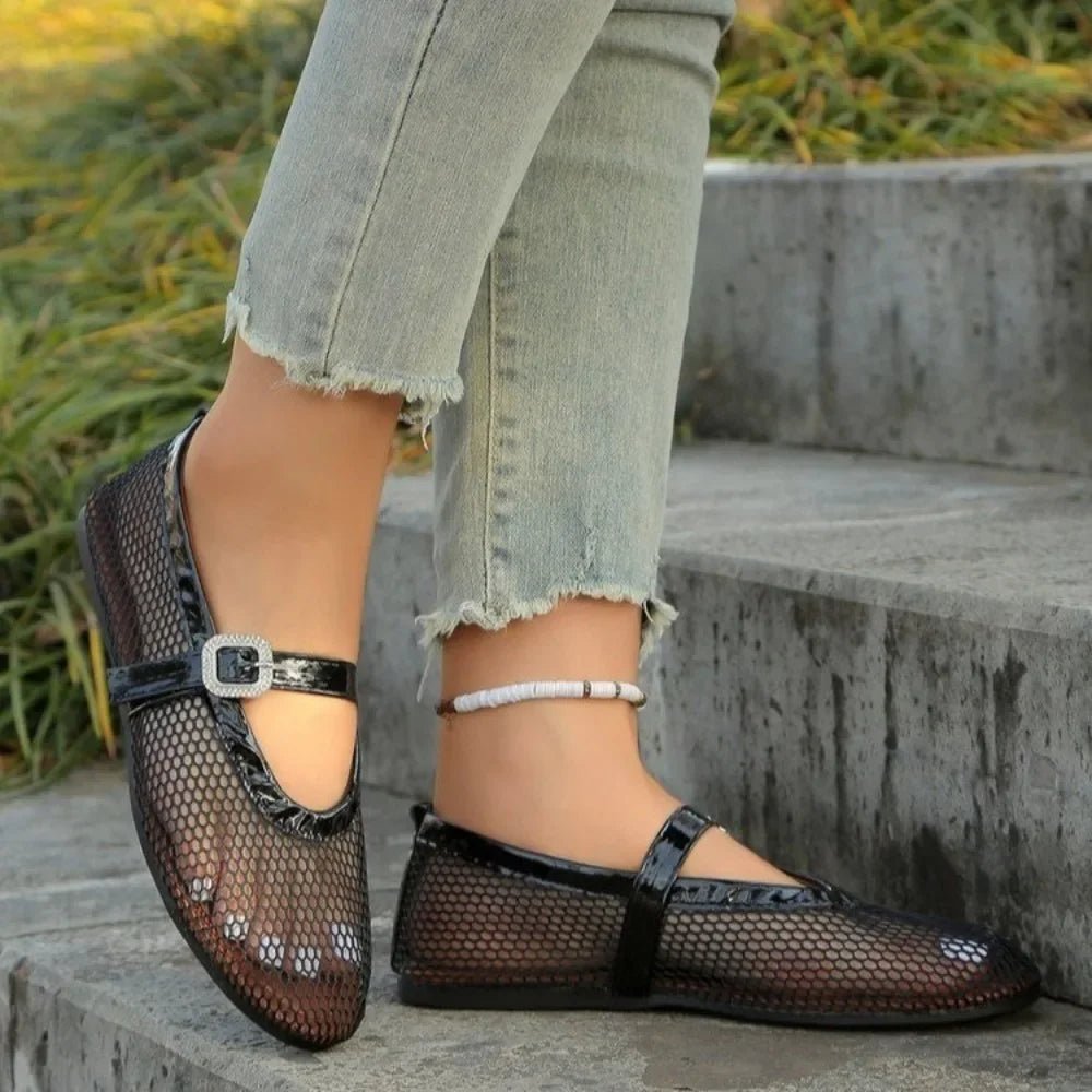 SOERA Elena Round-Toe Ballet Flats - Shoes -  Black 36