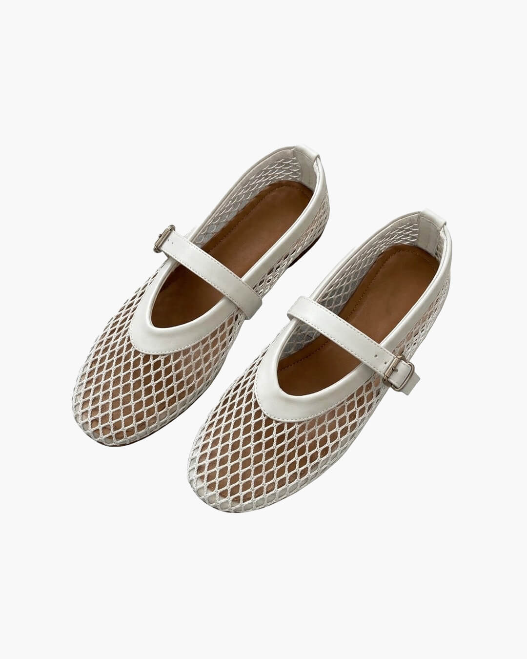 SOERA Margaux Mesh Ballet Flats - Shoes - SOERA-Rebecca-Mesh-Ballet-Flats-Shoes-White/36 White 36