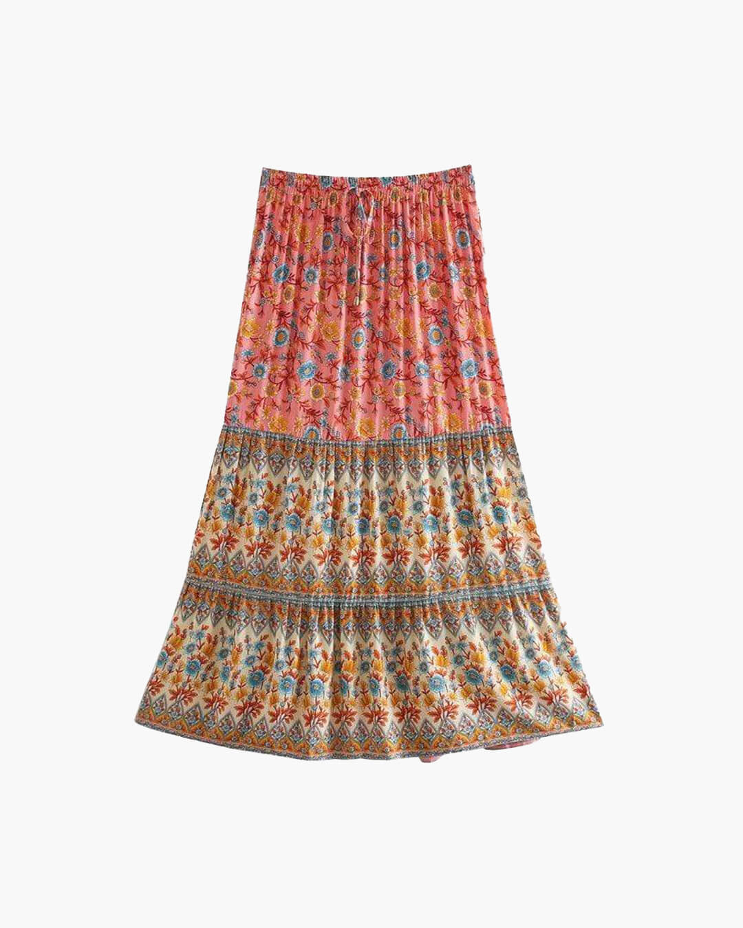 SOERA Bianca Floral Print Boho Beach Skirt - Skirts - SOERA-659267-PIN-S-24547 Pink S