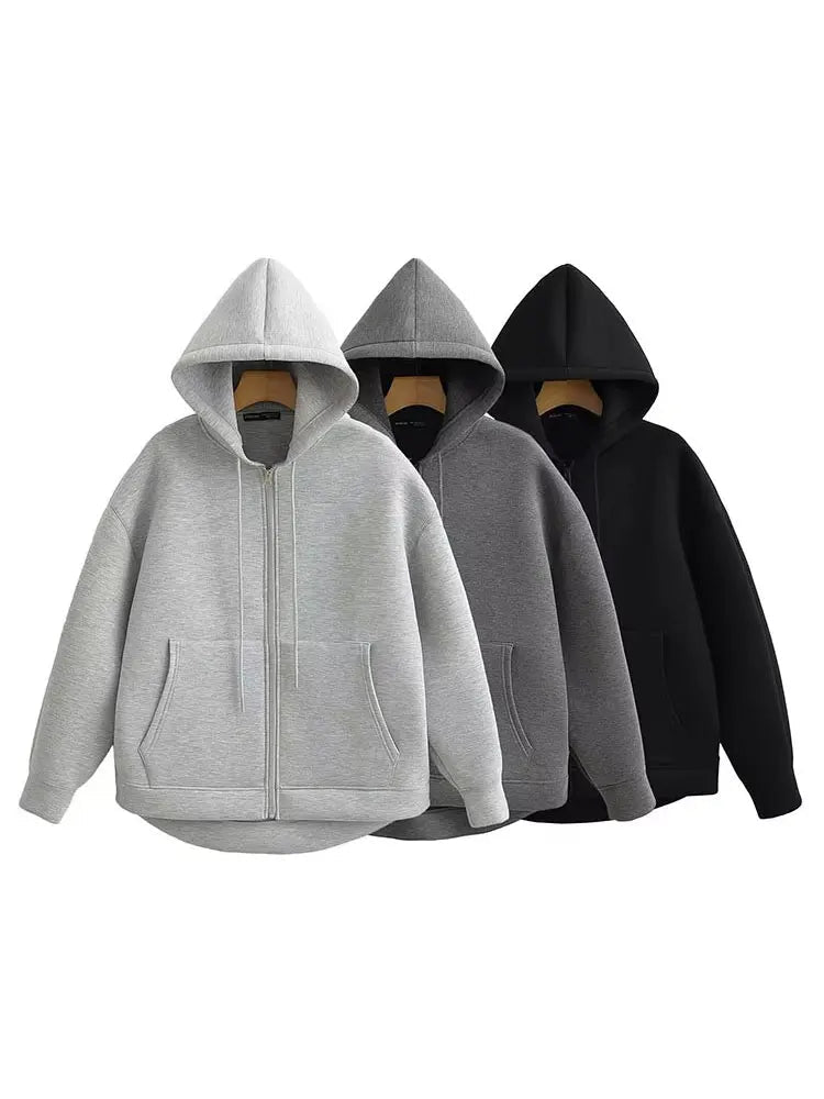 SOERA Eveline Zip-Up Hoodie - Sweaters & Cardigans - 3256807786338972-;nY1765388021441569681 Black XS