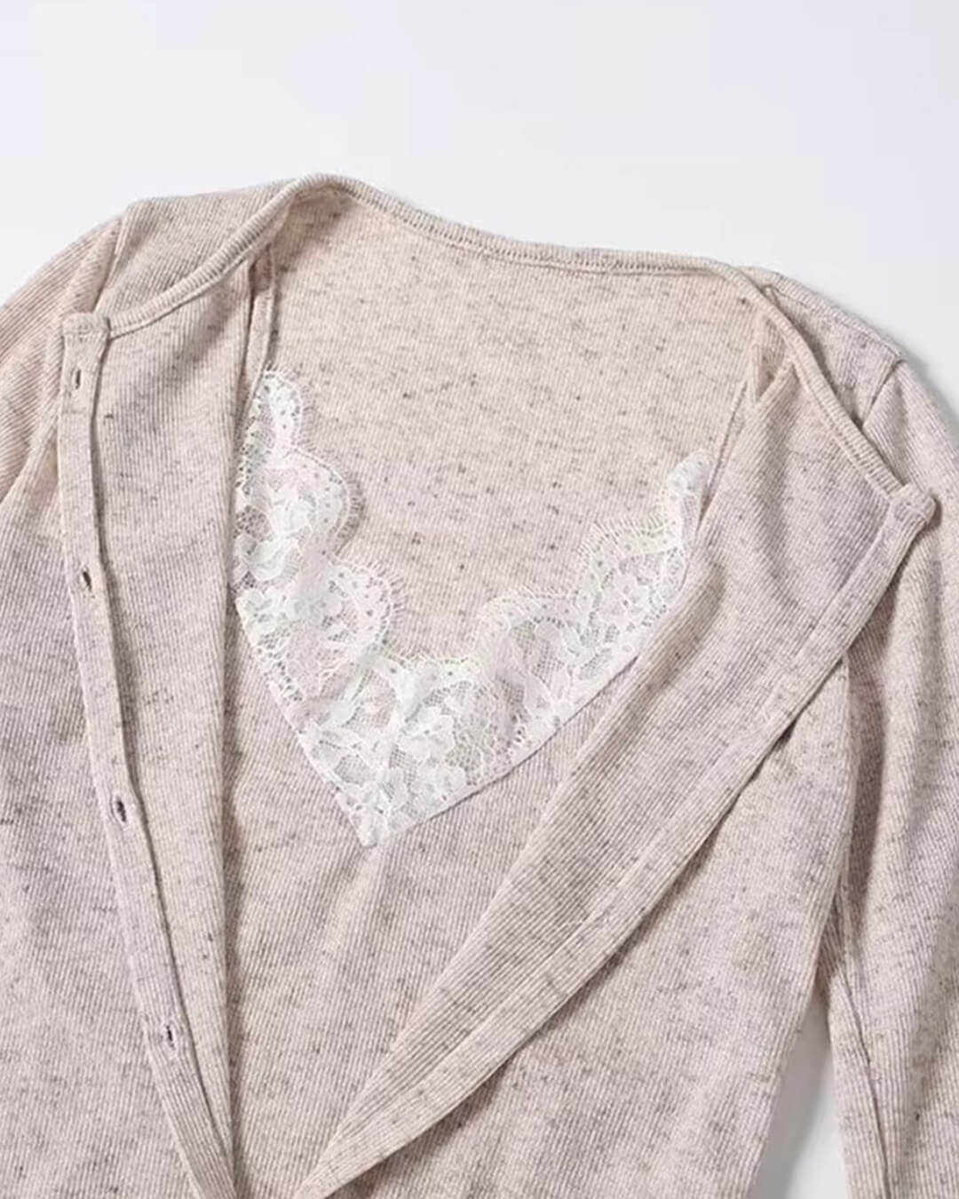 SOERA Ada Paneled Lace Trim Top - Tops -  Black L