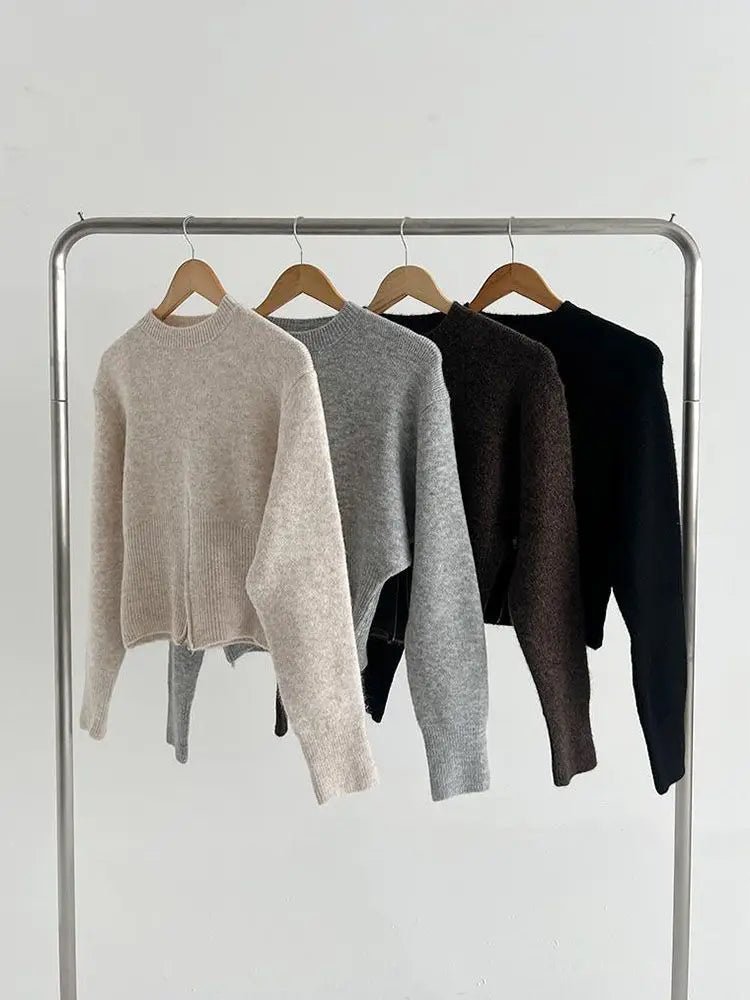 SOERA Amara Slim Waist Pullover - Tops - 1005010053567470-;qG1764703454251684822 Gray M