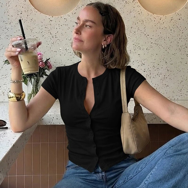 SOERA Linnea Slim-Fit Crew Neck Tee - Tops -  White S