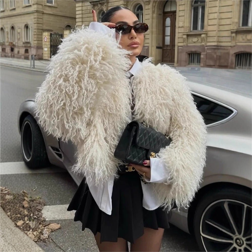 SOERA Faux fur fluffy Jacket - Women's Coats & Jackets - PB1766362638987214345 creme XS