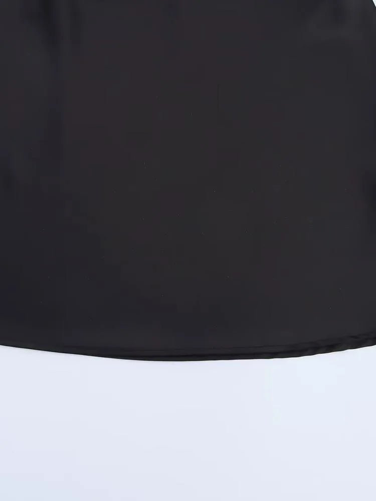 SOERA Colleen Satin Halter Draped Mini Dress - Women's Dresses - 1005009460616044-;Or1763048696714225467 Black L