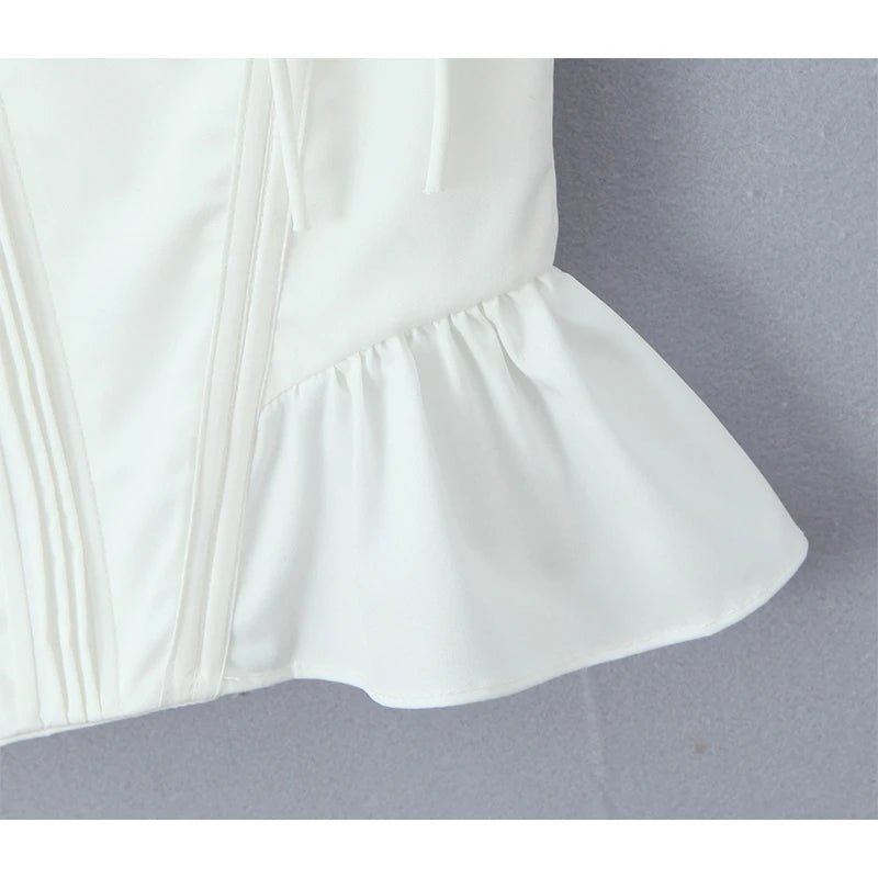 SOERA Karley Ruffled Hem Corset Top - Women’s Tops - 1005007082265843-;Cw1771494652190828072 L